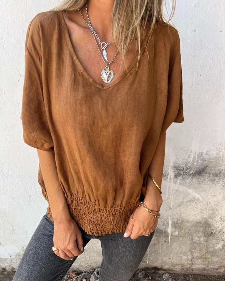 SYLVIA – T-SHIRT DÉCONTRACTÉ EN V