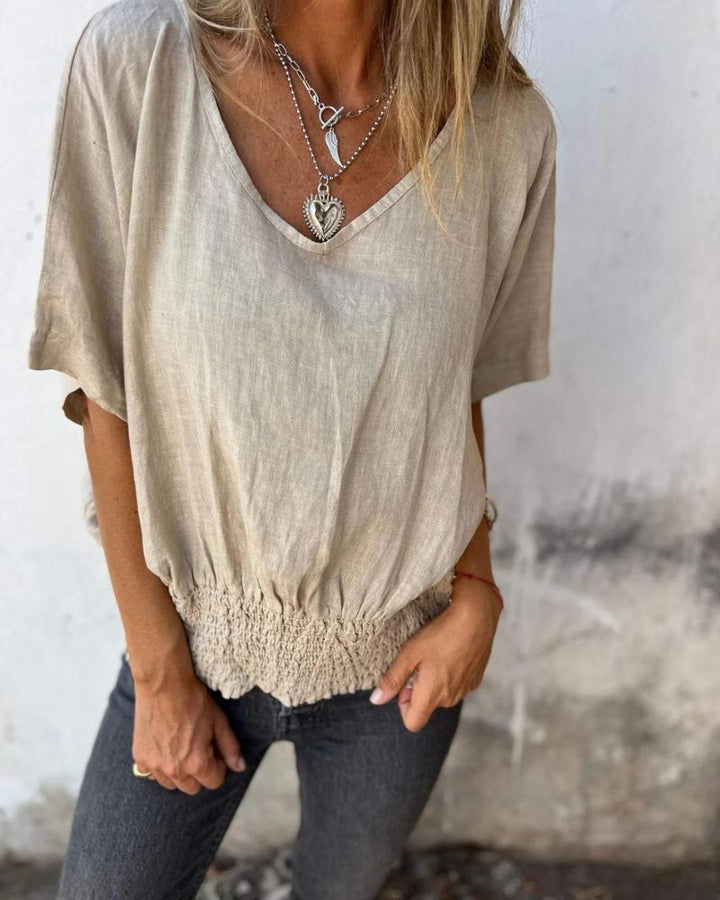 SYLVIA – T-SHIRT DÉCONTRACTÉ EN V
