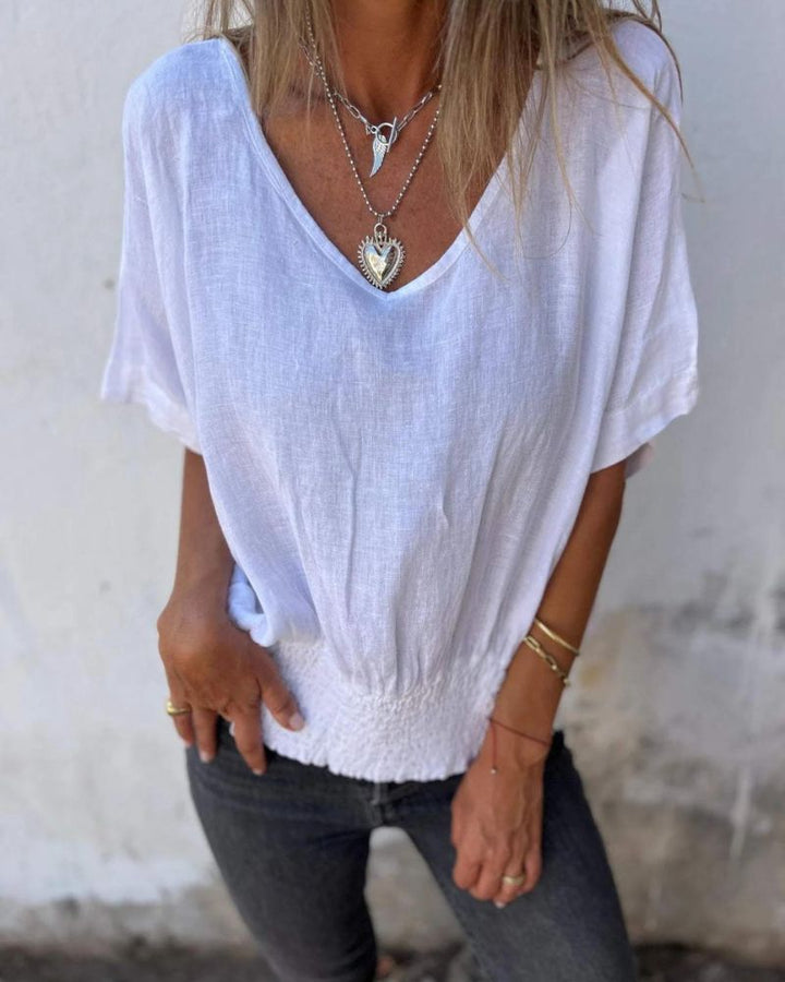 SYLVIA – T-SHIRT DÉCONTRACTÉ EN V